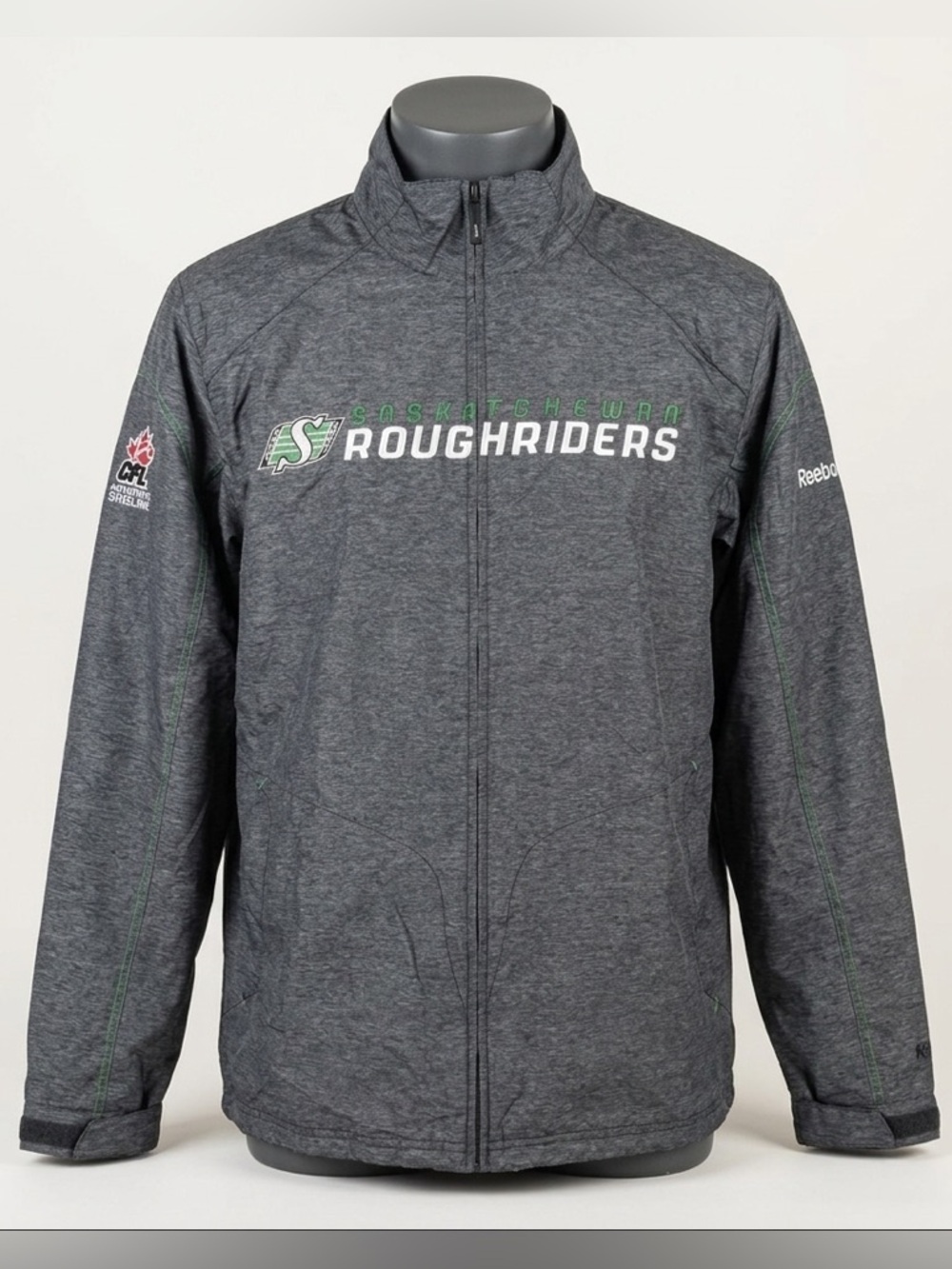 Vtg Reebok CFL Saskatchewan Roughriders Authentic Sideline Warm-up Jacket Men XL